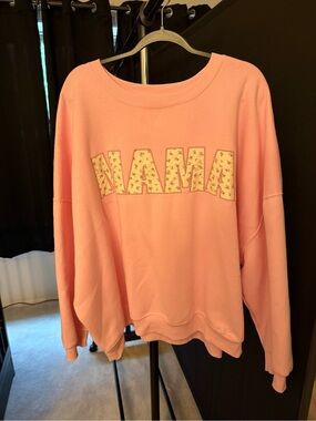 Grayson Threads Pink 'MAMA' Floral Appliqué Sweatshirt
